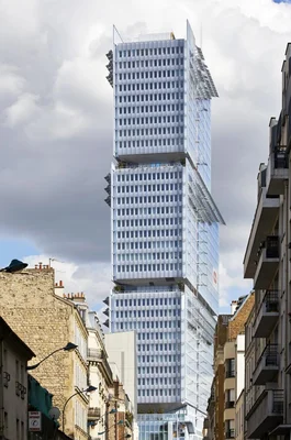 Façade nord du Tribunal de Paris, nouveau siège de la justice parisienne.