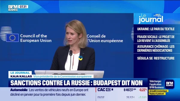 Kaja Kallas, vice-présidente de la Commission européenne, réagit au veto de Budapest sur les sanctions anti-russes.