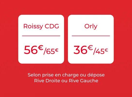 Capture d'écran du site officiel G7 montrant les services de réservation de taxis parisiens