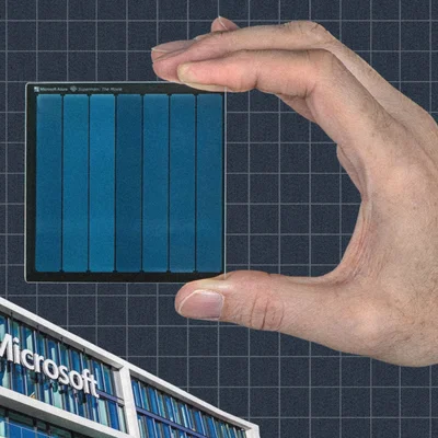 Montage numérique présentant la plaque de stockage Microsoft Azure et Superman : The Movie.