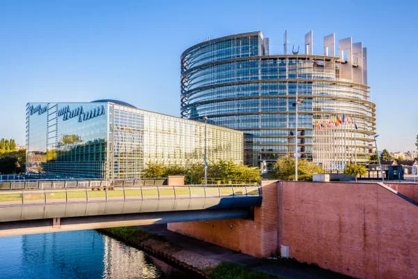 Louise Weiss Building, the seat of the European Parliament in Strasbourg.