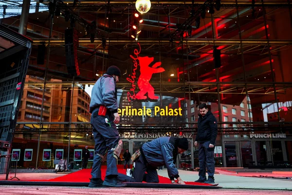 General view of the red carpet or attendees at the Berlin Film Festival.