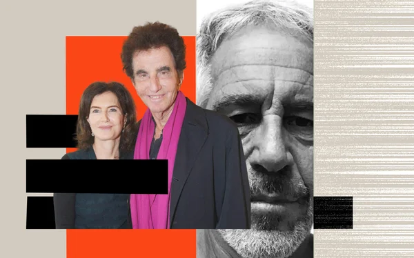 Montage graphique illustrant l'affaire Epstein et l'ex-prince Andrew