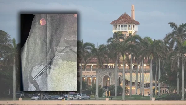 Image pour la galerie : L'homme abattu durant la nuit à Mar-a-Lago avait un bidon d'essence et a pointé un fusil sur des agents
