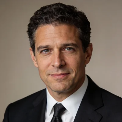 Portrait de Kevin Warsh en costume cravate.