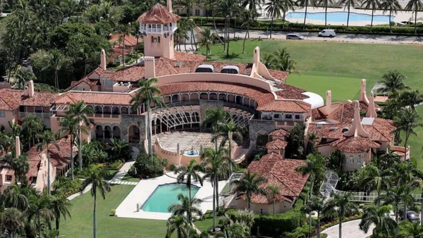 Vue aérienne de la résidence Mar-a-Lago de Donald Trump prise le 14 septembre 2022 à Palm Beach, en Floride.