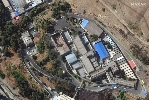 Vue satellite de la prison d'Evin