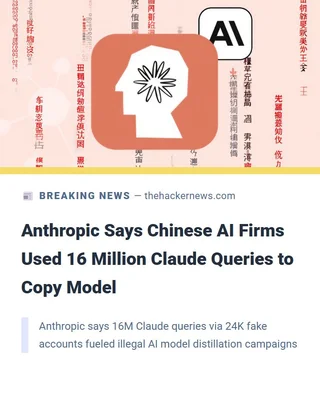 Capture d'écran The Hacker News sur le blocage de 16 millions de requêtes Claude