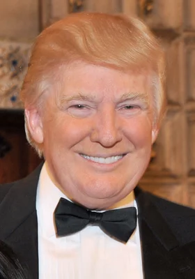 Donald Trump at a fundraising event, illustrating the political context of the forum.
