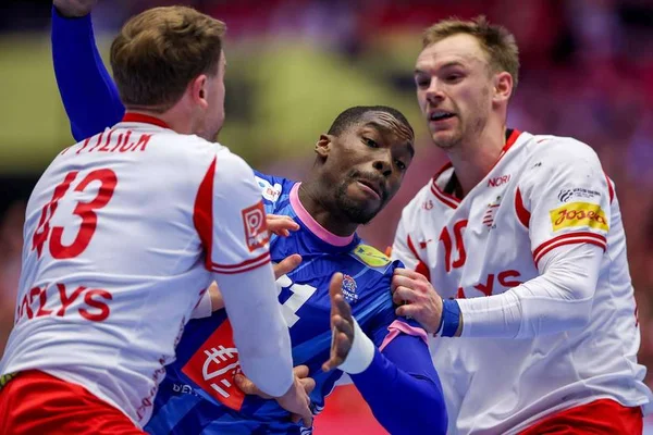 Mathias Gidsel en action lors de la finale de l'Euro 2026