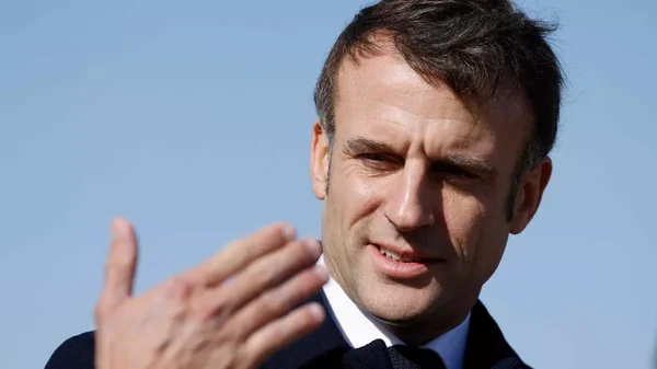 Emmanuel Macron lors de son adresse aux Français pour les vœux 2024.