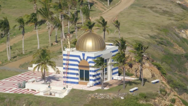 Temple-like building on Jeffrey Epstein's private island