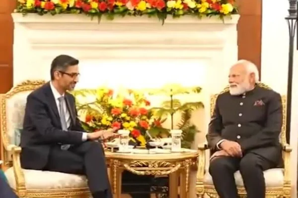 Google CEO Sundar Pichai meets Prime Minister Narendra Modi