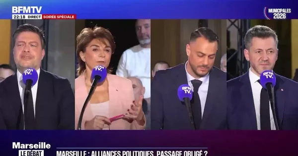Émission spéciale BFM TV sur les municipales 2026 à Marseille avec quatre intervenants
