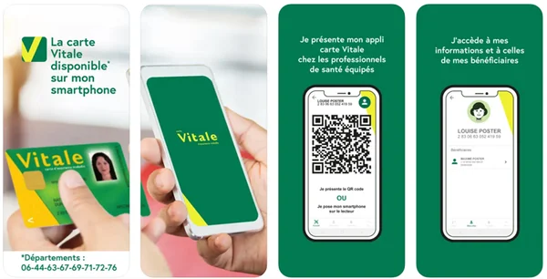 Interface de l'application France Identité sur smartphone montrant les pièces d'identité numériques