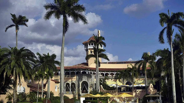 Exterior view of Donald Trump's Mar-a-Lago residence, where the summit took place.