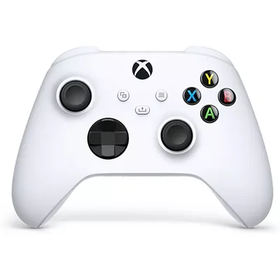 Image graphique d'une manette Xbox blanche.