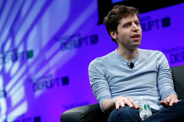 Sam Altman, CEO of OpenAI, speaking at a TechCrunch event.