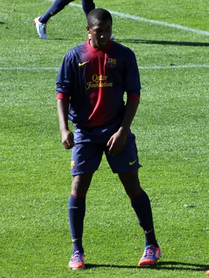 Adama Traoré playing for FC Barcelona in 2013.