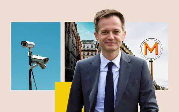 Une composition visuelle présentant Pierre-Yves Bournazel et les piliers de son programme.