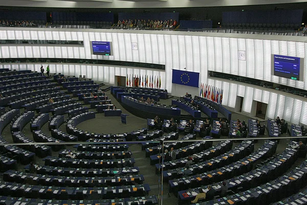 Hemicycle at the European Parliament building Louise Weiss in Strasbourg