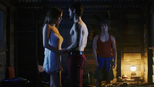 Bad Bunny performant lors du Super Bowl 2026 halftime show avec décor portoricain