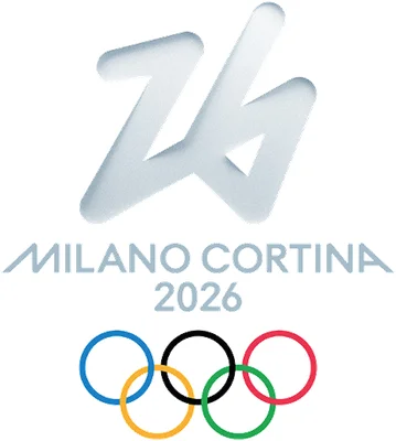 Logo officiel des Jeux Olympiques d'hiver de Milan-Cortina 2026.