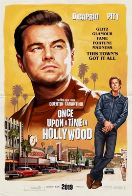 Fan-curated Pinterest board featuring Once Upon a Time in Hollywood promotional images