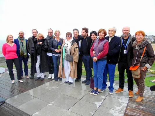 Group photo of the jury members including Michèle Laroque in 2015.