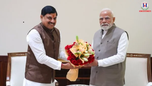 Chief Minister Mohan Yadav with PM Modi highlighting collaborative governance.