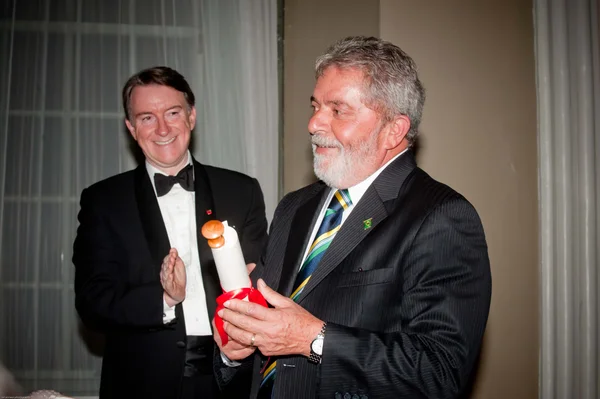 Lord Peter Mandelson with President Lula at the Chatham House Prize 2009.