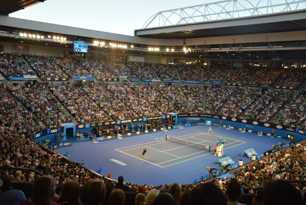 Ksenia Efremova celebrating on the court after winning the Australian Open juniors.