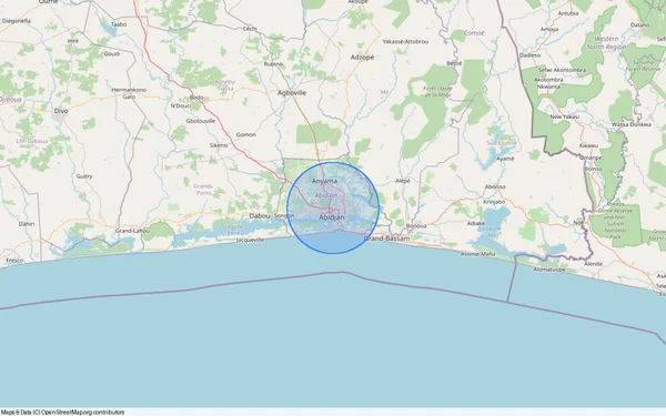 Localisation de Abidjan