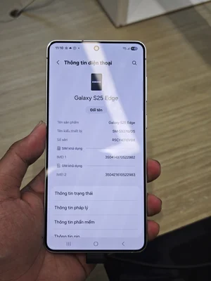 Phần giới thiệu trong cài đặt ở S25 Edge