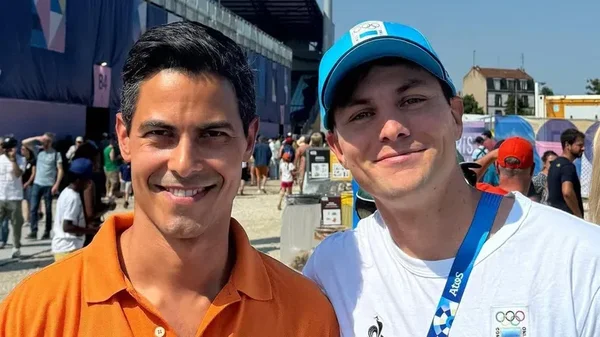 Rob Jetten et son petit ami lors d'un événement sportif.