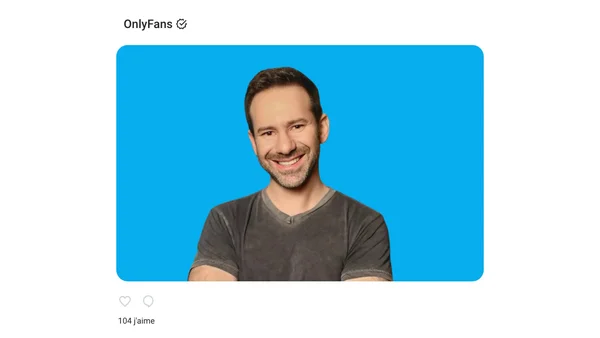 Photo de profil de Leonid Radvinsky sur fond bleu.