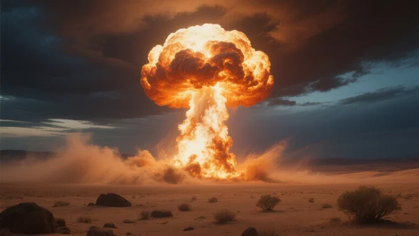 Gigantic nuclear explosion