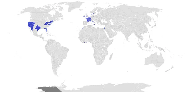 Carte des territoires visités par les journalistes de Quotidien lors de la saison 1.