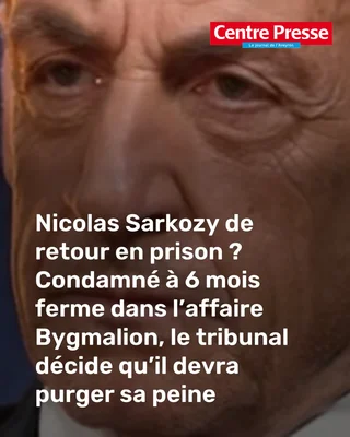 Nicolas Sarkozy de retour en prison ? Condamné à 6 mois ferme dans l’affaire Bygmalion, le tribunal décide qu’il devra purger sa peine ➡️ https://t.co/wmL9gdAXZS