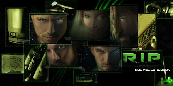 Graphique promotionnel pour une nouvelle saison avec des yeux brillants et des instruments de mesure.