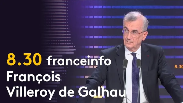 François Villeroy de Galhau invité sur le plateau de l'émission 8h30 franceinfo.