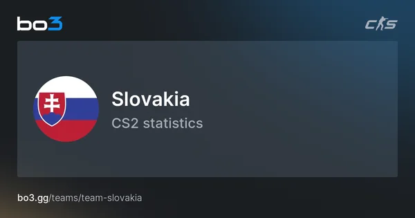 Statistiques de l'équipe slovaque de CS2.