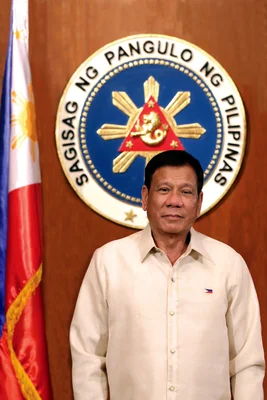 Portrait officiel du président philippin Rodrigo Duterte.