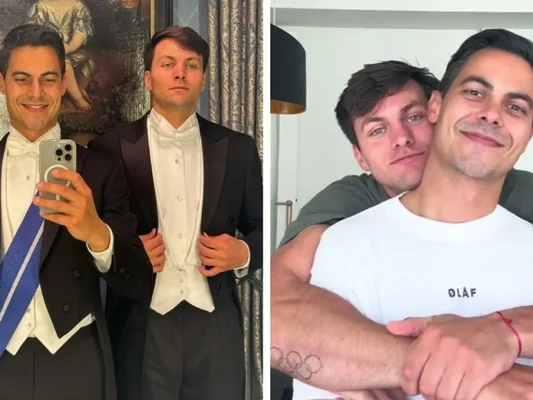 Rob Jetten et son partenaire Nico Keenan photographed ensemble.