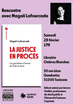 Magali Lafourcade, vigie de l'état de droit, portrait aux éclairages colorés.