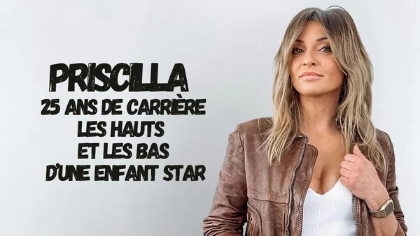 Priscilla posant pour illustrer ses 25 ans de carrière et ses réussites.