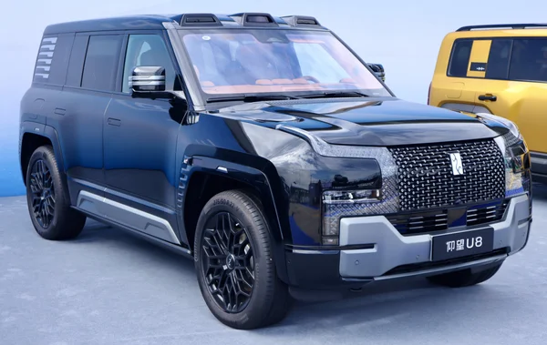 Un Yangwang U8, photographié lors du Salon de l’automobile de la Grande Baie dans le district de Bao’an, à Shenzhen, province du Guangdong.