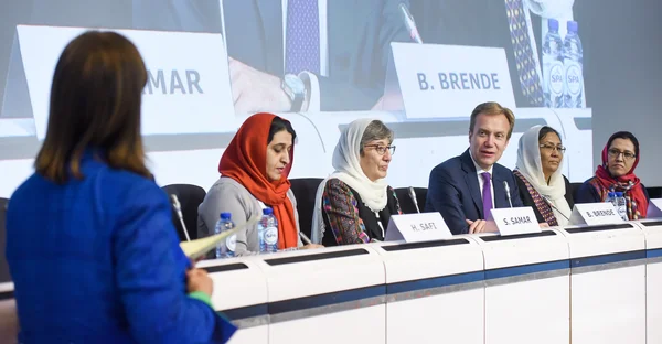 Børge Brende, ministre norvégien des Affaires étrangères, lors de la conférence de Bruxelles sur l'Afghanistan en 2016.