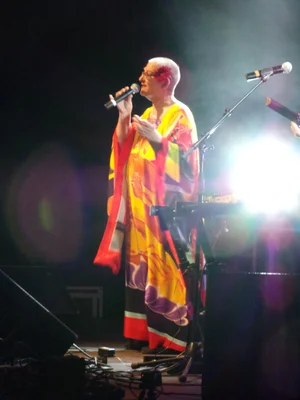 Desireless sur scène lors du concert "étoiles des années 80" à Sorgues en février 2016.