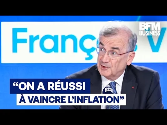 Intervention télévisée de François Villeroy de Galhau sur BFM Business concernant l'inflation.